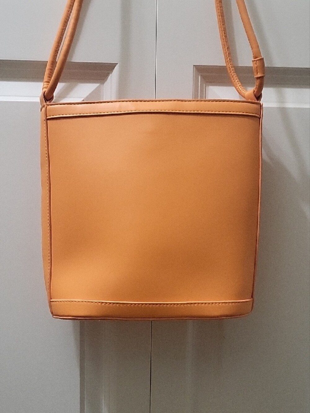 A New Day Orange Woven Faux Leather Crossbody Shoulder Bag - Picture 4 of 15
